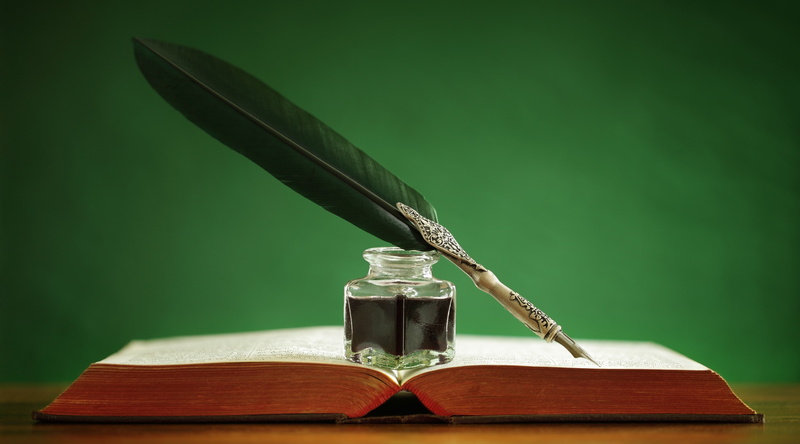 still life, antique, ink, green color, pen, no people, feather, education, table, book, Vintage, hardcover book, quill pen, close-up, old, 4K, quill, indoors