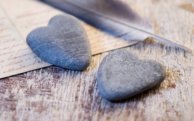 stone, single Object, antique, symbol, paper, rock, art and craft, gray, heart, correspondence, close-up, pen, writing, 1080P, selective focus, two, group of objects