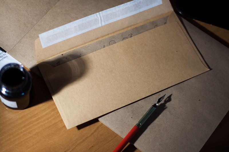 blank, antique, container, desk, ink well, brown, indoors, envelope, post, bottle, writing instrument, paper, writing, write, table, document, old letter