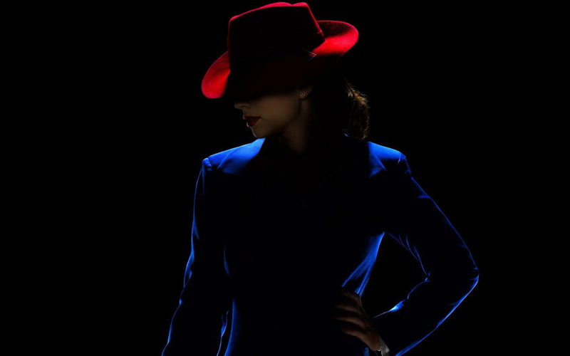 2015, woman, hollywood, agent, atwell, blazer, blue, movies, 720P, outfit, carter, hayley, hat, hollywood movies, red, hayley atwell