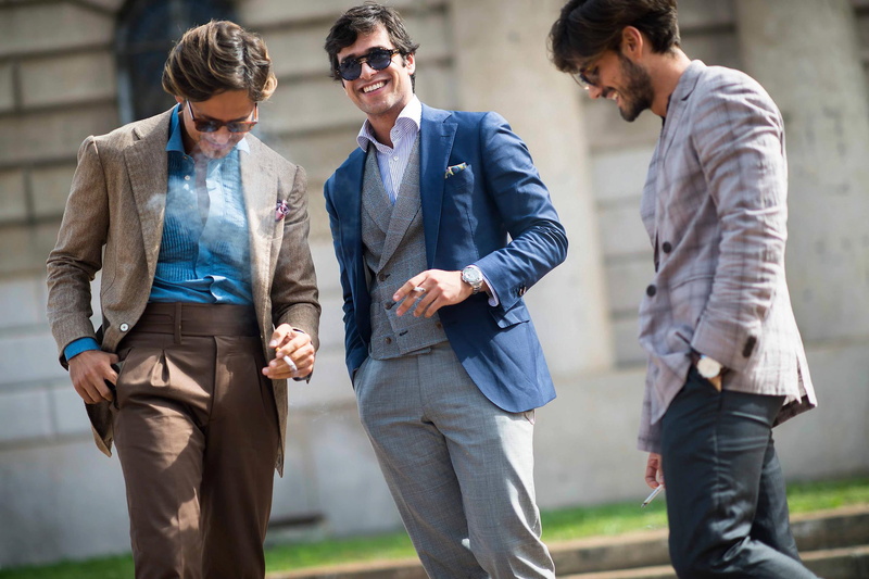 blazer, men, week, wearing, 2K, spring-2014, milan, street style, spring, three, fashion, brown, grey, fashion week, blue, street, style
