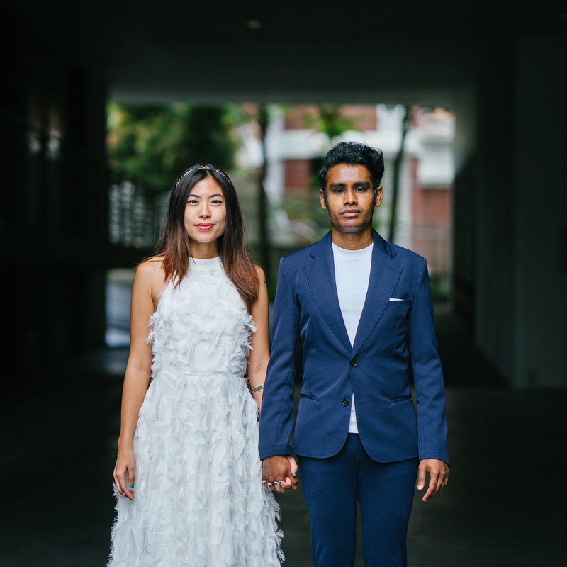 wedding, positive emotion, engaged, smiling, Bride and Groom, girl, three quarter length, sleeveless, woman, photoshoot, fashion, asia, adult, groom, marriage
