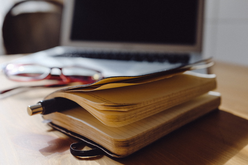 objects, glasses, publication, document, laptop, paper, 4K, desk, book, communication, selective focus, personal accessory, wireless technology, open