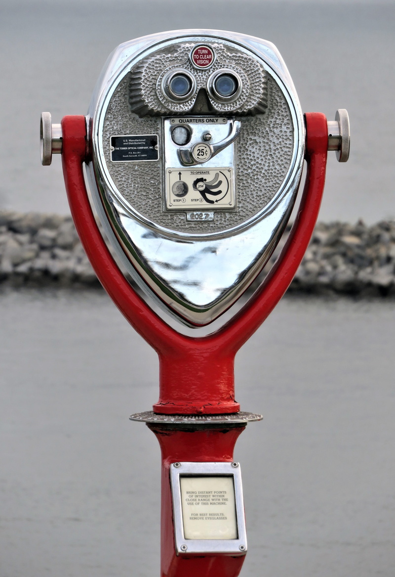 close-up, scenic, spyglass, sky, scope, lookout, vacation, surveillance, coin operated, coin, outdoors, viewing, coin-operated binoculars, binoculars, metal