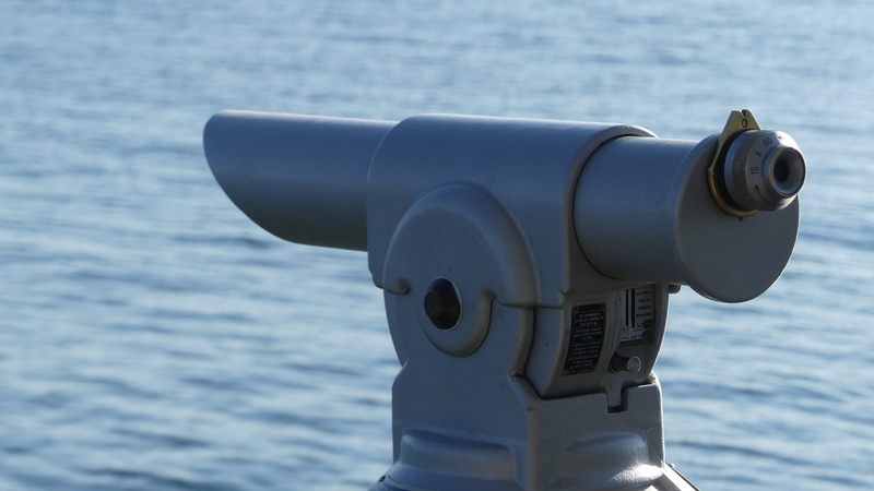 hand-held telescope, coin operated, coin-operated binoculars, technology, waters, equipment, surveillance, metal, binoculars, security, 4K, outdoors, travel