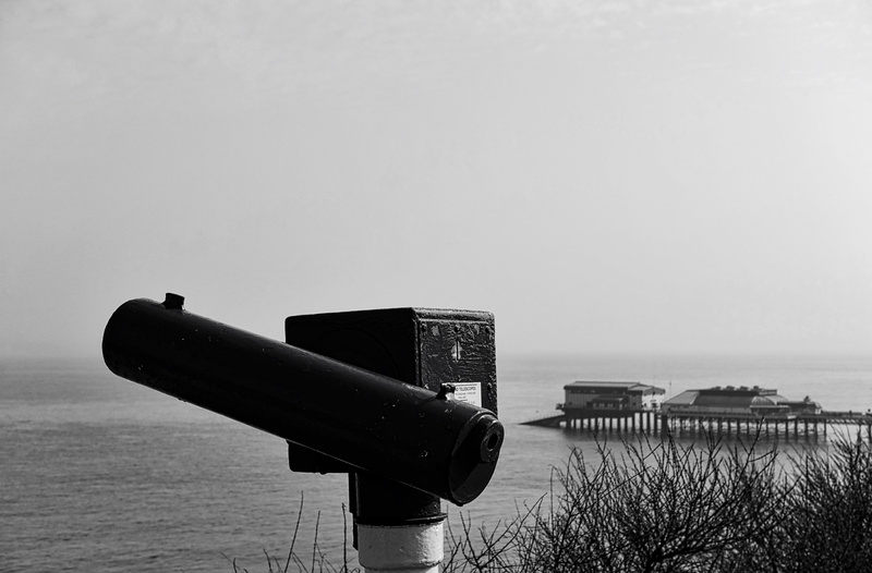 binocular, sea, telescope, distance, optical instrument, coin-operated binoculars, tranquil scene, architecture, security, lookout, built structure, outdoors