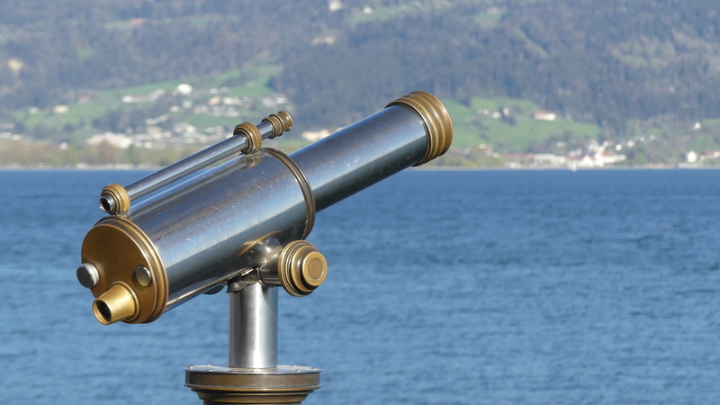 nature, close-up, beauty in nature, surveillance, travel, binoculars, day, outdoors, focus on foreground, silver colored, spyglass, view, sea, technology
