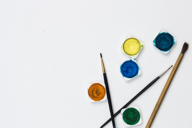 beside, paints, directly above, art teacher, quote photo, palette, brushes, art and craft, canva, color, art, indoors, watercolor paints, copy space, paintts