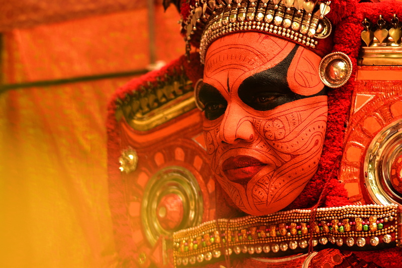 religion, shrine, close-up, worship, mask, paint, representation, decoration, red, peace, 2K, person, crowd, temple, event, building, art and craft, pattern