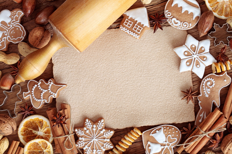 cake, table, 4K, Christmas, sheet, paper
