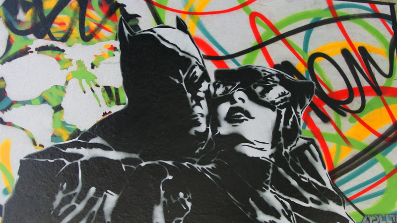 art, 5K, france, human representation, day, batman, graffiti, paper, art and craft, representation, mural, auray, male likeness, canvas, built structure