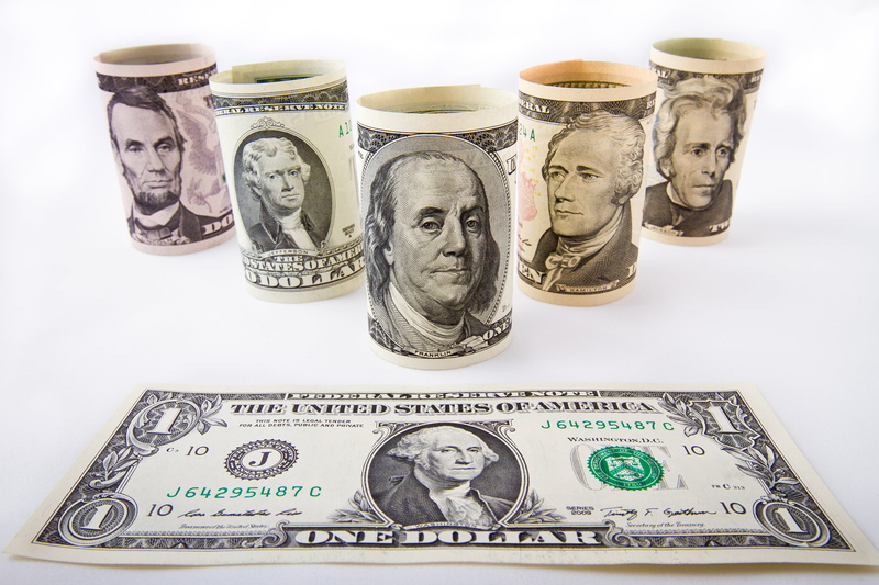 day, assorted, money, economy, dollar, 5K, no people, savings, representation, making money, investment, five, business, u, currency, white background