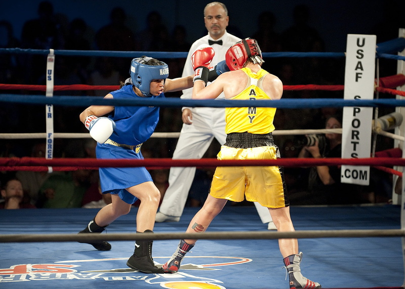 focus on foreground, people, full length, sports, usaf, men, fighters, young adult, clothing, small group of people, punching, determination, athlete, females