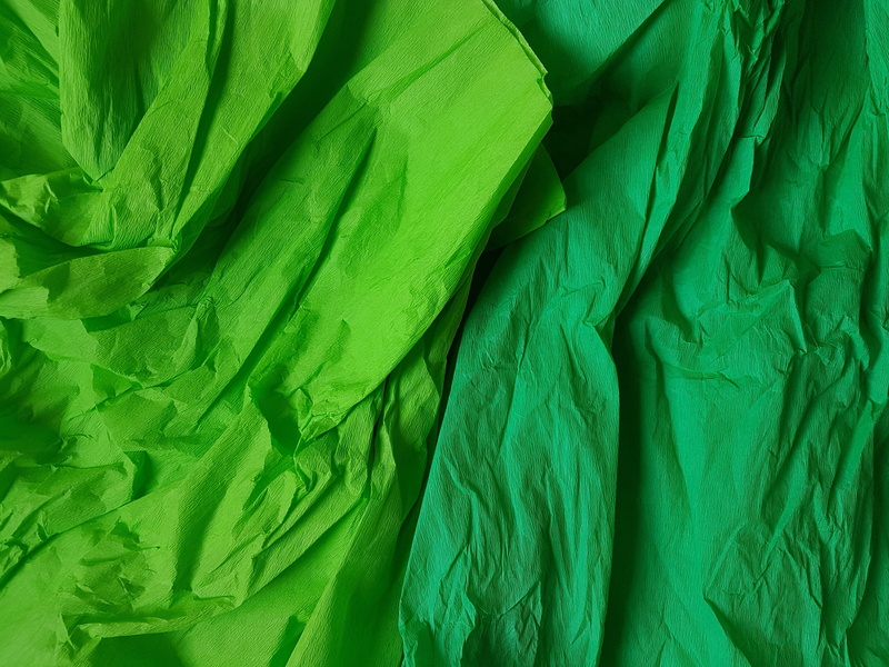 high angle view, crumpled, indoors, no people, still life, green, day, large group of objects, textured, linen, handmade paper, new, structure, sheet, texture