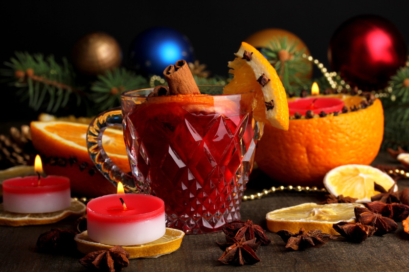 drink, mug, glass, illuminated, 5K, holidays, flame, orange, red, holiday, Christmas, tea light, celebration, food, burning, toys, fire, decoration, branches
