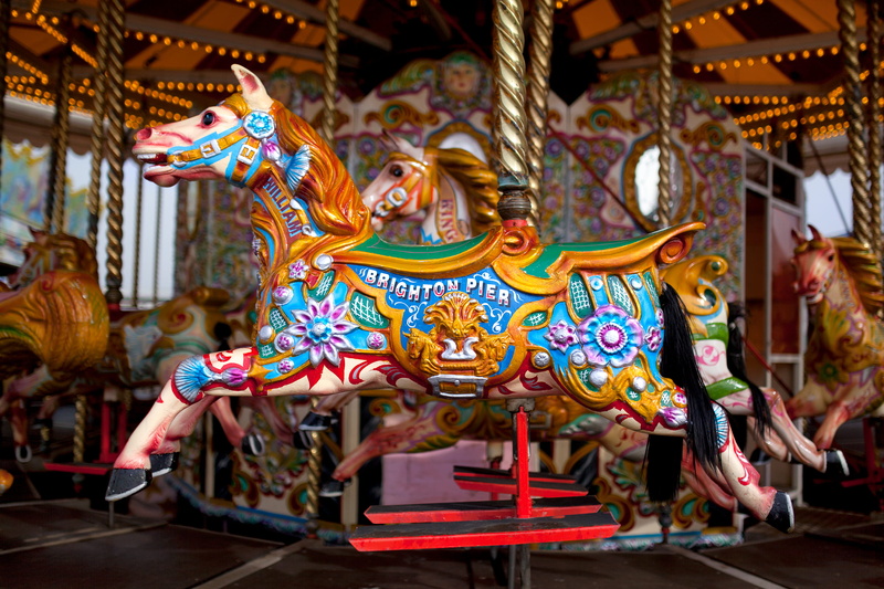 fairground, place of worship, art and craft, creativity, horse, ride, playground, merry-go-round, ornate, amusement park ride, animal representation, no people
