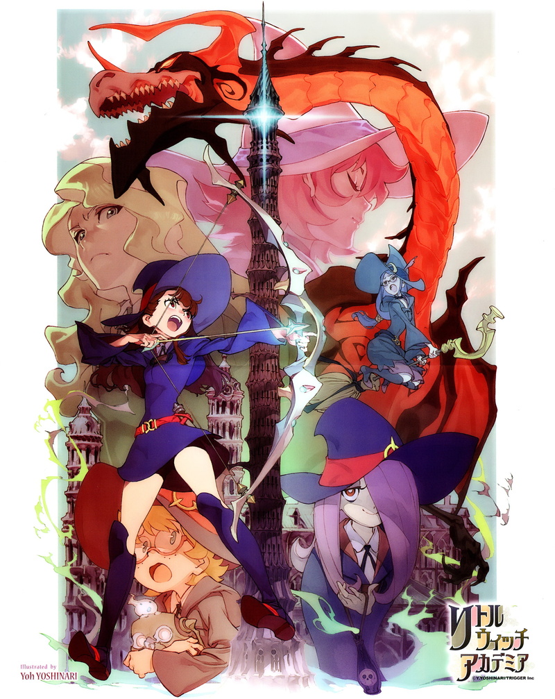 Kagari Akko, Little Witch Academia, 2K, artwork, Manbavaran Sucy, Yansson Lotte, anime girls