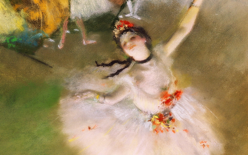 Pintura, arte, 2K, Bailarina