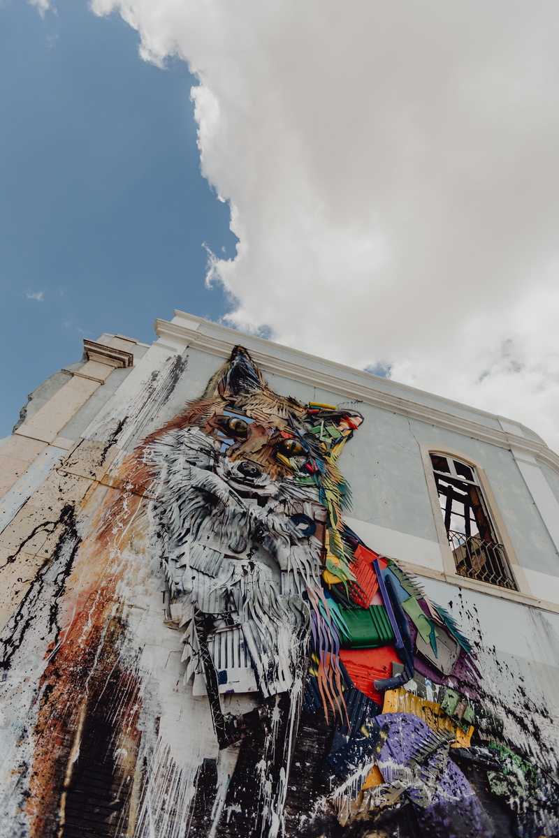 street art, creativity, built structure, lisbon, no people, architecture, outdoors, building exterior, belief, low angle view, art, portugal, lisboa, art and craft