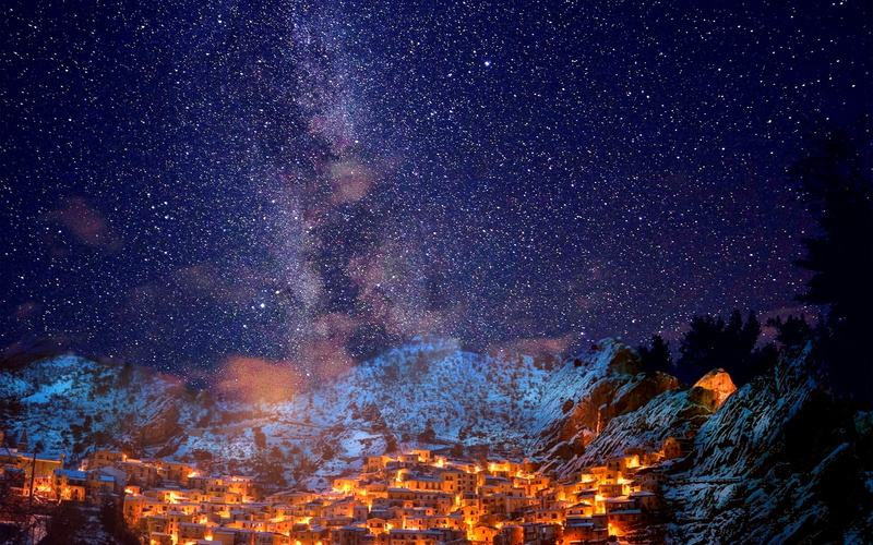 nature, no people, luminosity, space and astronomy, night, shuaib, old, science, 4K, milky way, star field, constellation, city, outdoors, trafford, star