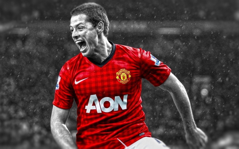 chicharito, men, hernandez, soccer, jersey, javier, red, manchester united, nike, 720P, football player, s, aon, shirt