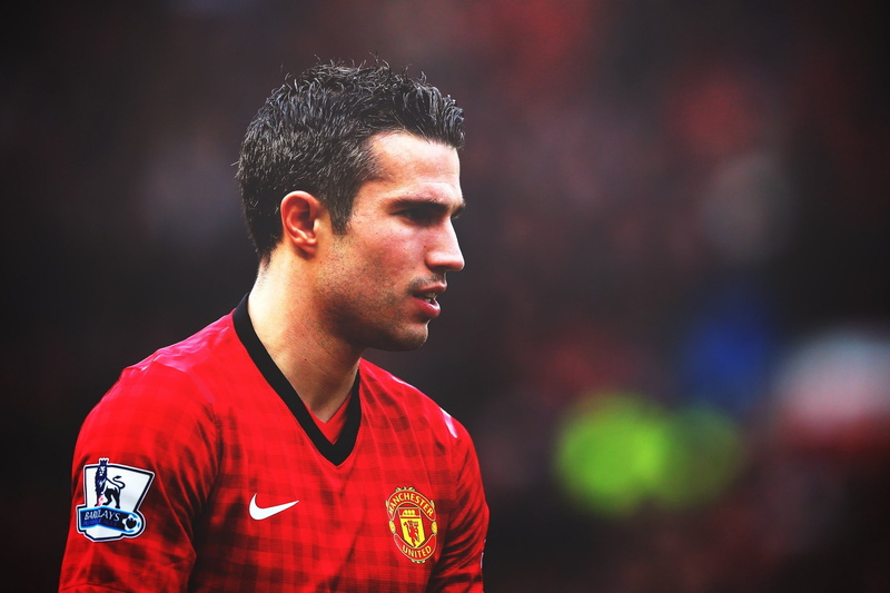 Robin, young men, men, nike, club, clothing, shirt, front view, Robin van Persie, waist up, jersey, RVP, red, real people, adult, looking away, 2K, headshot