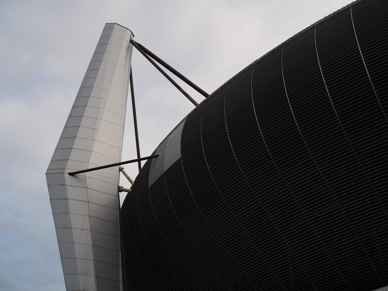 no people, psv, sky, building, outdoors, grey, close-up, tall - high, skyscraper, low angle view, day, netherlands, architecture, stadium, location, tower