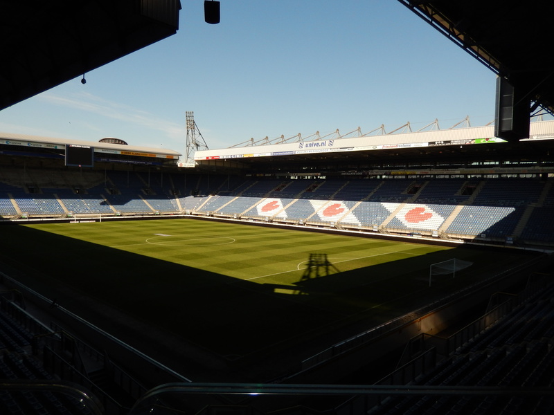 sport, architecture, 4K, nature, stadium, outdoors, sunlight, built structure, motor racing track, football, clear sky, abe lenstra stadion, transportation