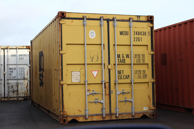ship, white, shipping, shipping container, yellow, transportation, metal, freight transportation, public mailbox, no people, box, 5K, outdoors, sky, text