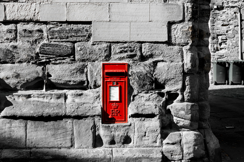 no people, connection, wall, united kingdom, wall - building feature, 5K, stone wall, telephone booth, mailbox, day, letter, container, outdoors, red