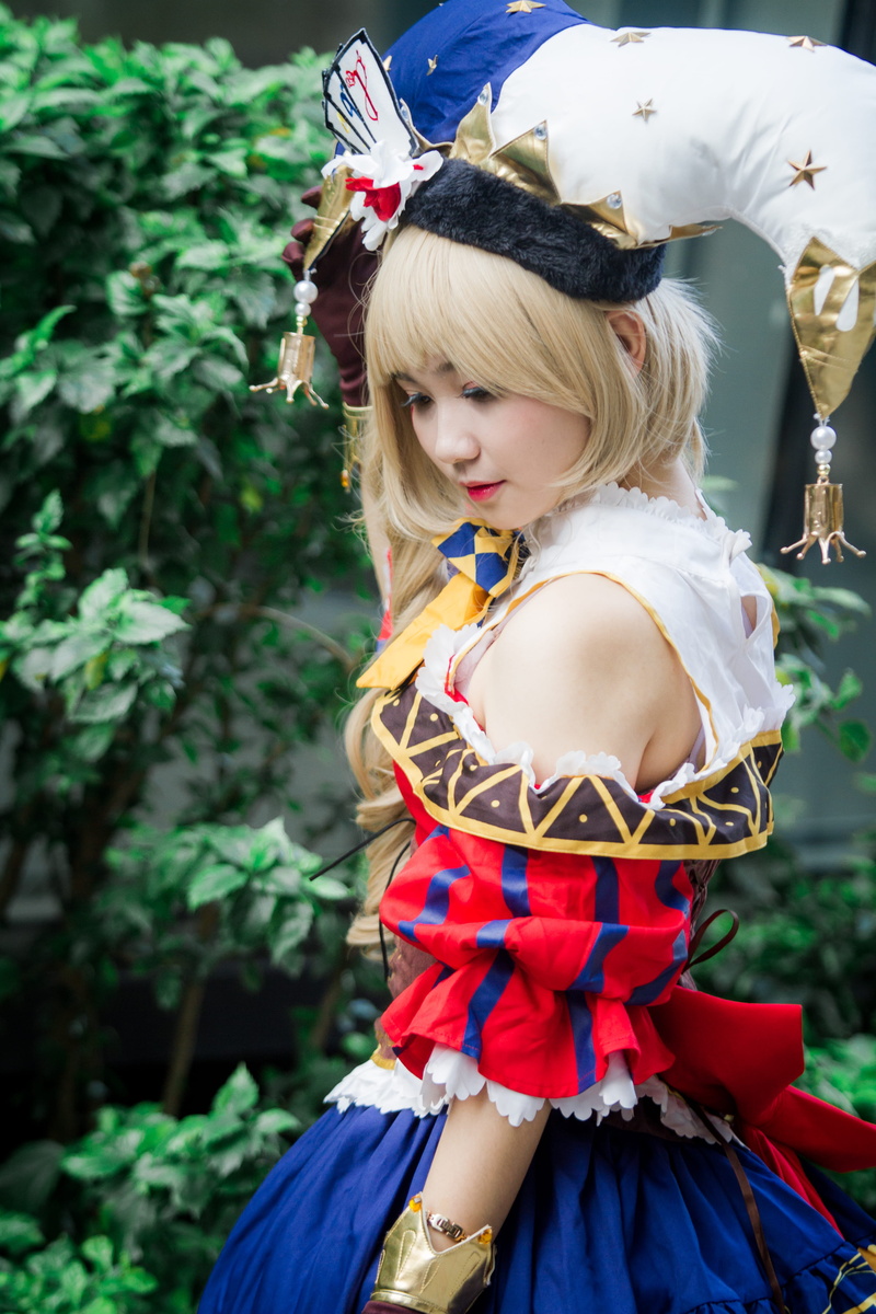 festival, three quarter length, blue, character, photoshoot, real people, looking, cosplay, one person, hairstyle, 5K, Harajuku fashion, focus on foreground