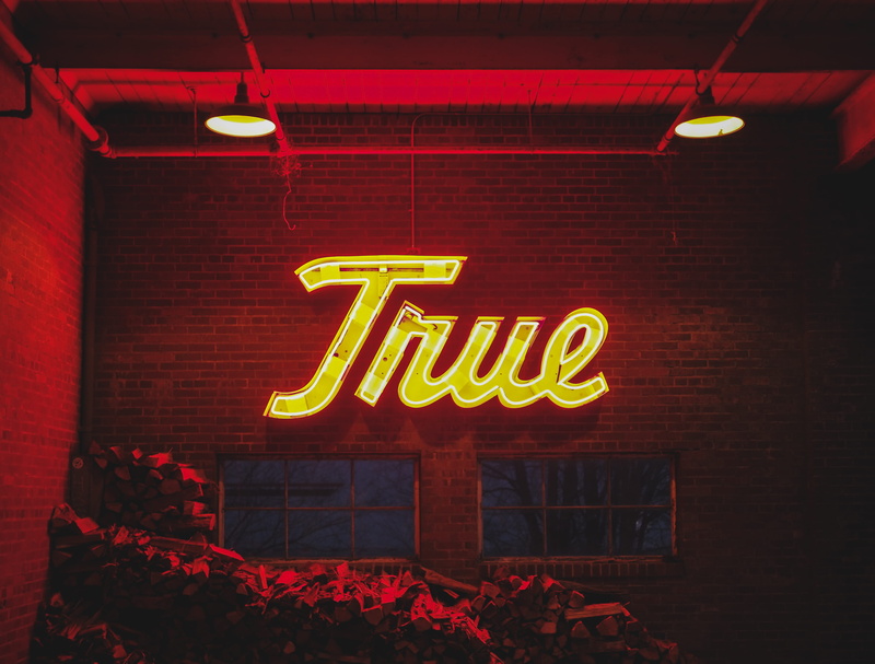 red, no people, message, text, wall, ceiling, glowing, night, brick, capital letter, typography, neon Light, neon, stay, western script, architecture, communication