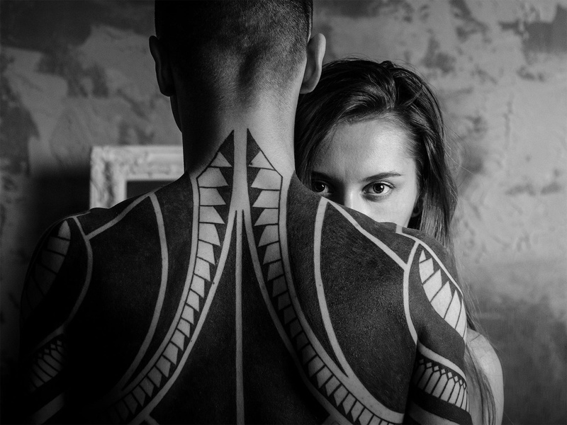 human body part, 1080P, front, indoors, couple, hiding, couple - relationship, togetherness, man, looking at camera, men, grayscale, women, photography
