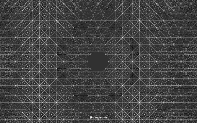 geometry, pattern, monochrome, symmetry, Andy Gilmore, 1080P, abstract