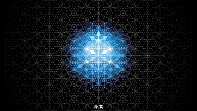 2K, Andy Gilmore, black background, pattern, artwork, geometry, abstract