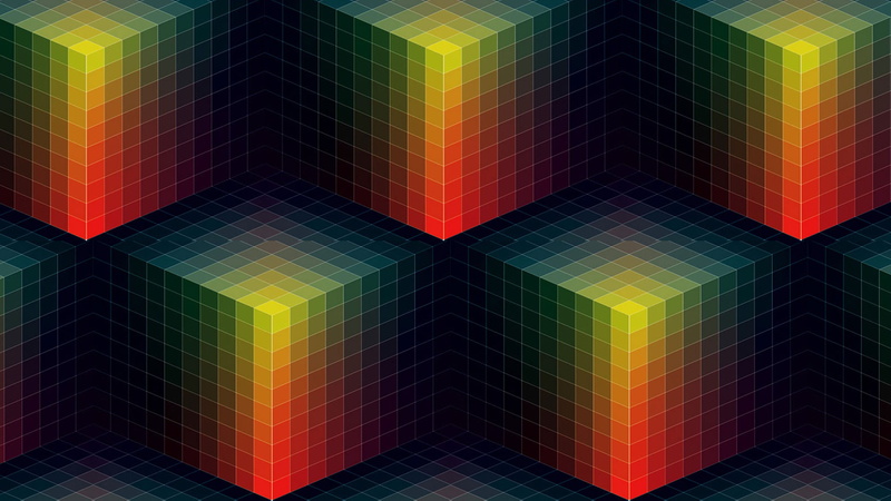 lighting equipment, nightlife, cube, abstract, multi colored, Colorful, flooring, tiled floor, no people, geometric shape, indoors, shiny, Andy Gilmore