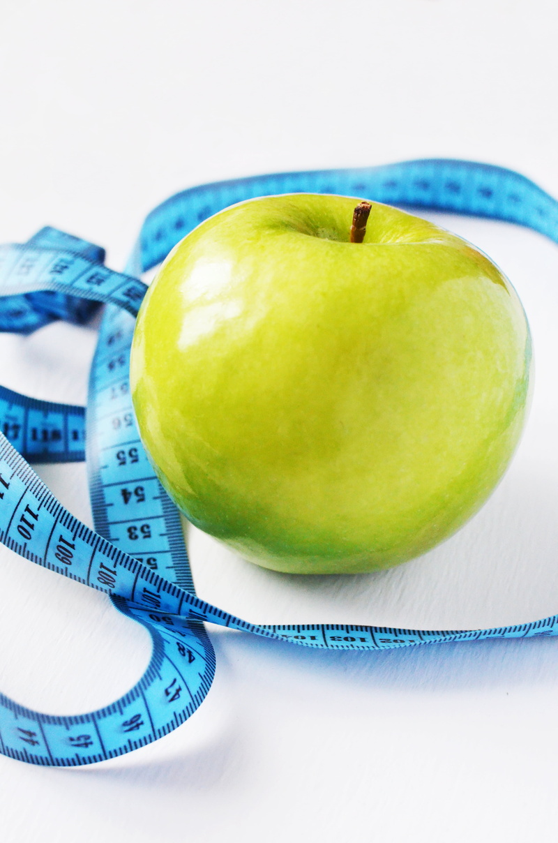 norms, dieting, close-up, fruit, ripe, still life, food and drink, apple - Fruit, sport, food, measurement, indoors, group of objects, white background