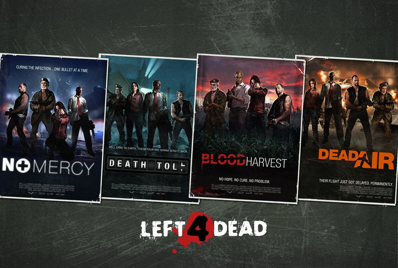 Left 4 Dead, posters, text, game, four, 720P, overlay