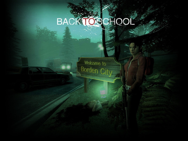 Game Mod, warning sign, Steam (software), guidance, plant, information, transportation, Left 4 Dead 2, city, night, western script, sign, one person, mode of transportation