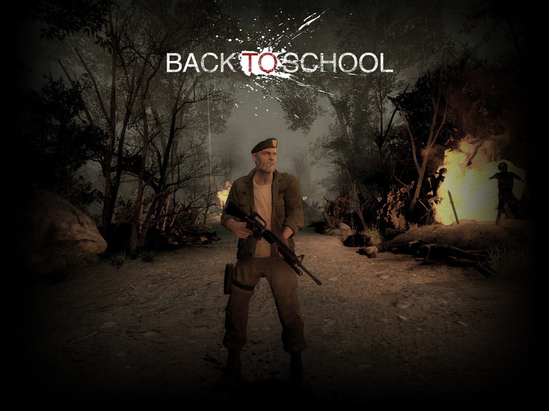 mid adult, Left 4 Dead 2, warning sign, rifles, text, sign, Game Mod, front view, nature, communication, one person, young adult, full length, real people