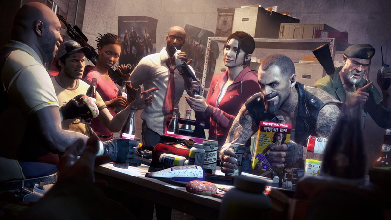 1080P, arts culture and entertainment, men, playing, nightlife, talking, Left 4 Dead, group of people, jazz music, performance, night, event, people, crowd