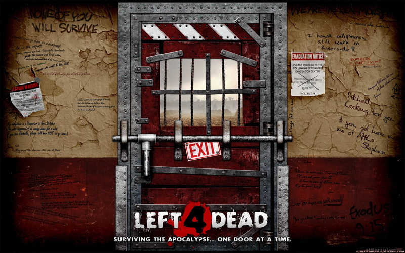 1080P, Left 4 Dead 2, video games, zombies, door