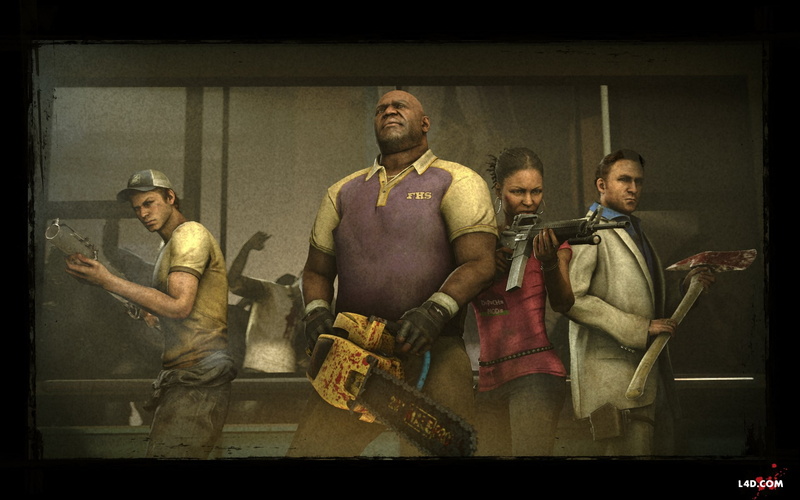 looking at camera, front view, 1080P, people, lifestyles, standing, architecture, indoors, left 4 dead 2, war, mid adult men, men, punishment, sitting