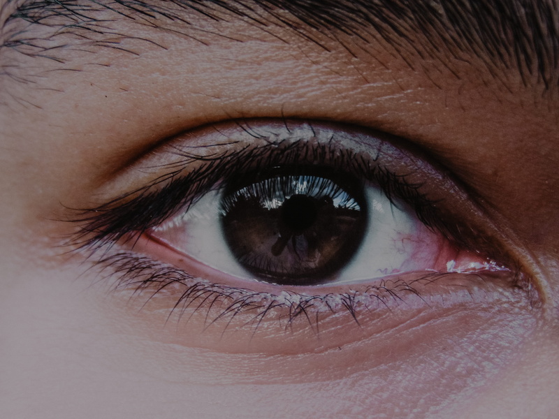 eye, person, body part, teenager, bag, right, freckle, s, human eye, one person, cosmetics, close-up, looking at camera, eyesight, parrot, piercing, eyebrow