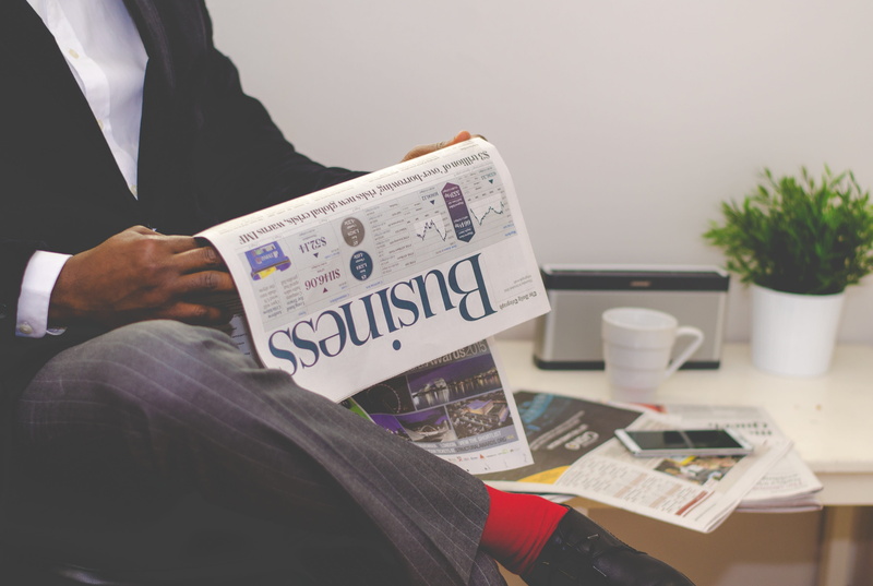 men, reading, reading newspaper, midsection, business, communication, man, paper currency, professional, male, article, holding, office, business person