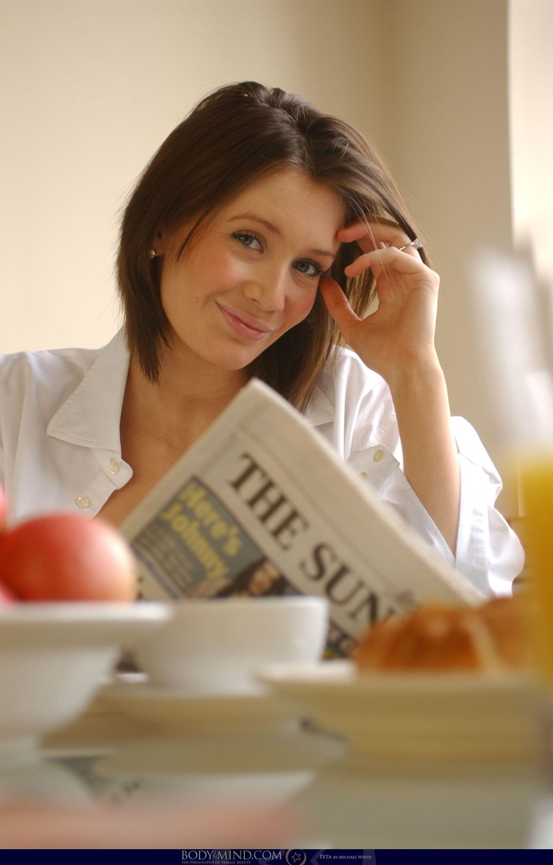 food and drink, hair, model, breakfast, looking at camera, meal, headshot, healthy eating, paper, smiling, newspapers, emotion, 2K, food, portrait, adult