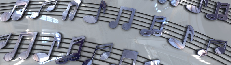 music, notes, 4K, (3840x1080)