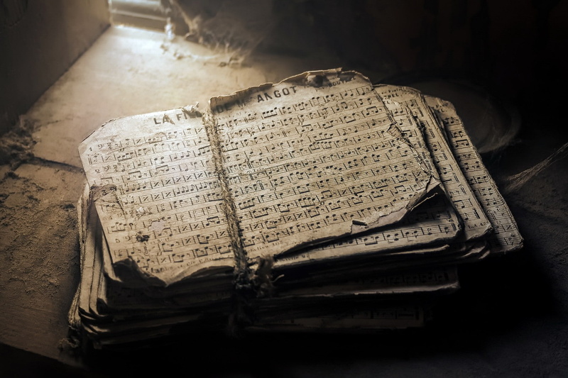 musical notes, vintage, old, 1080P, paper, music