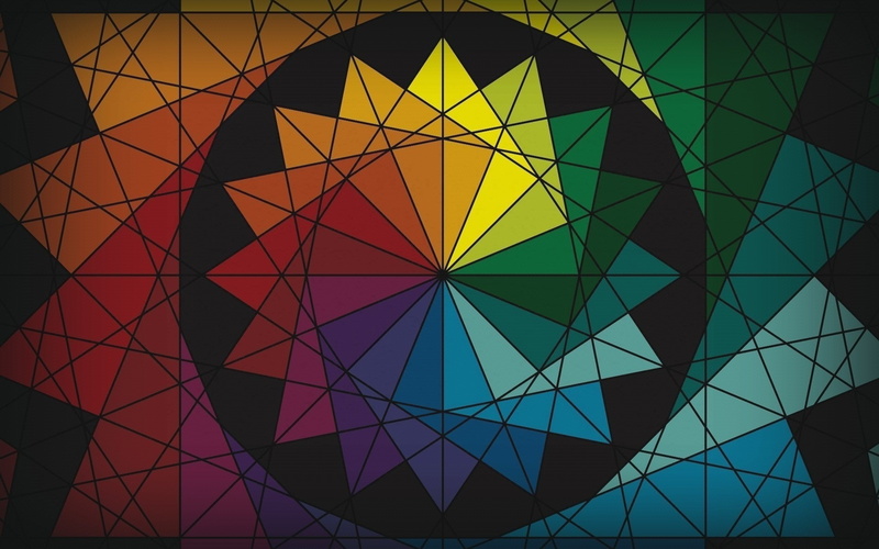 full frame, abstract, technology, diamond shaped, pattern, connection, indoors, 1080P, triangle shape, design, circle, futuristic, no people, multi colored