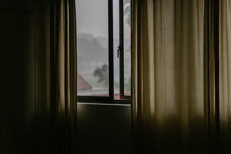 nature, open, metal, beside, sad, home interior, 5K, spooky, absence, hang, dark, architecture, day, curtain, mood, black, brown, apartment, glass, window